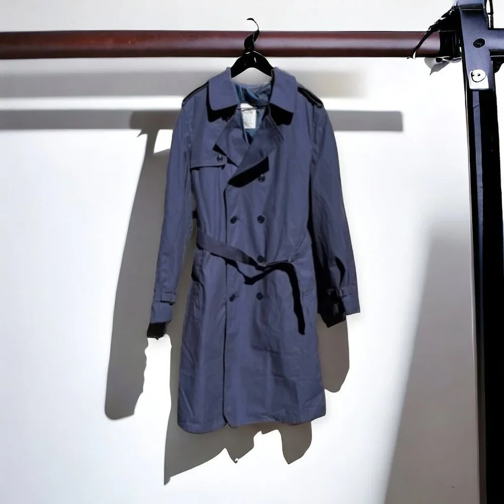 🌻Conversion Air Force Blue All-Weather Military Trench Coat Size 42XL